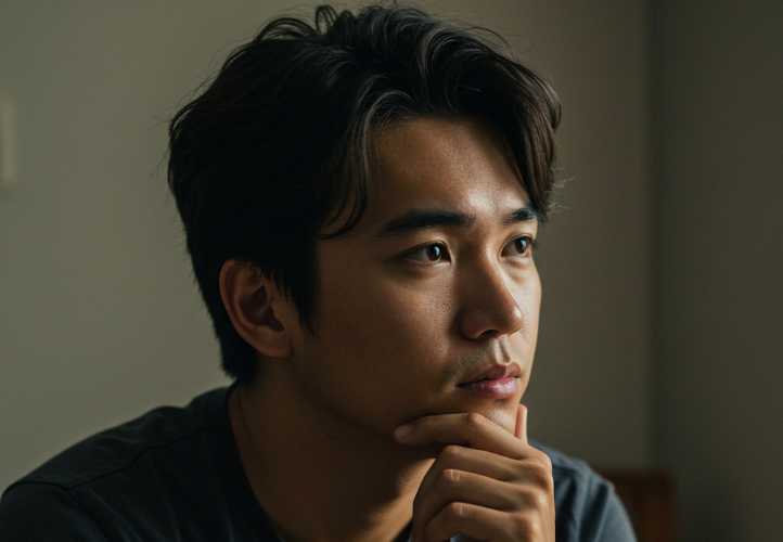 A man thinking