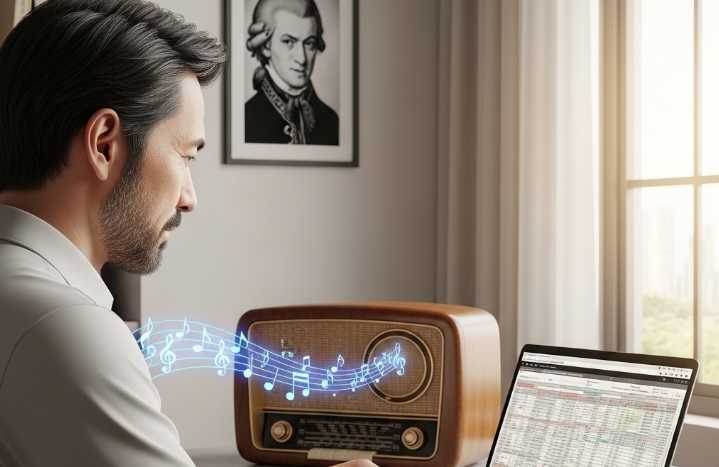 Man listening to music