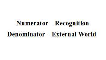 Recognize the Numerator of Self-Worth