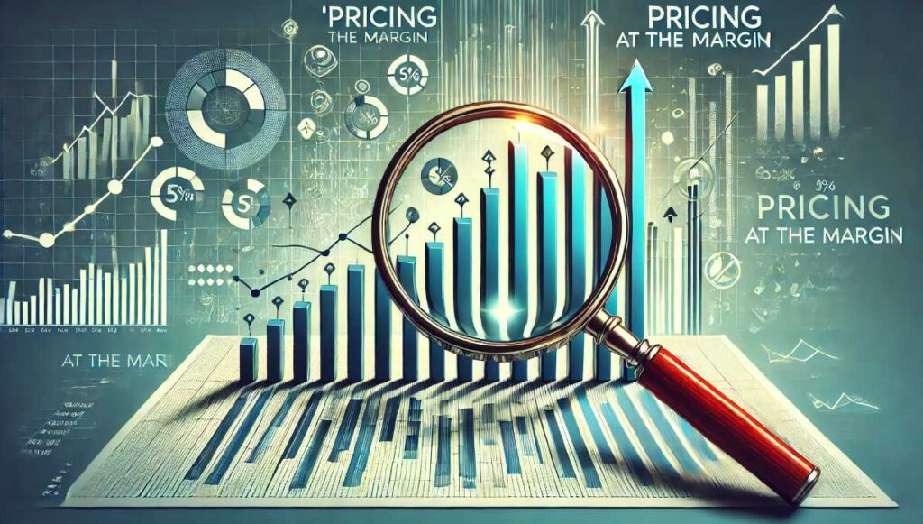 AI Image of magnifying glass to depict pricing at the margin