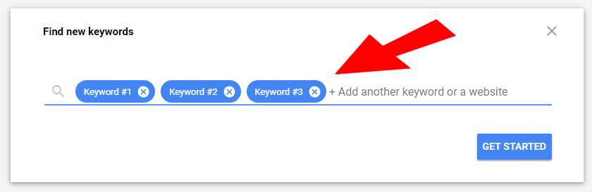 Entering Keywords Into Google Adwords Keyword Planner