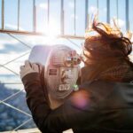 Girl looking at city