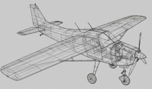 Airplane wireframe