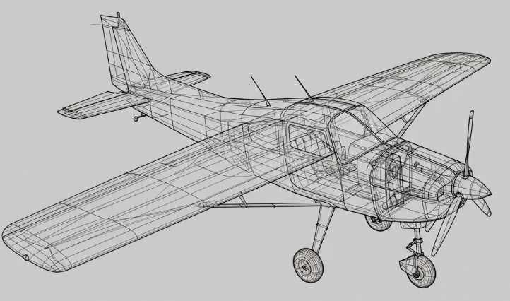 Airplane wireframe