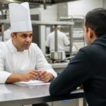 Chef interviewing a cook