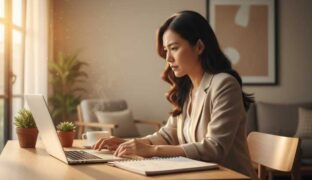 Woman in a flow state