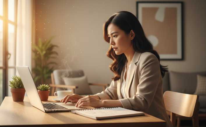 Woman in a flow state