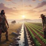 A hunter-gatherer and a farmer