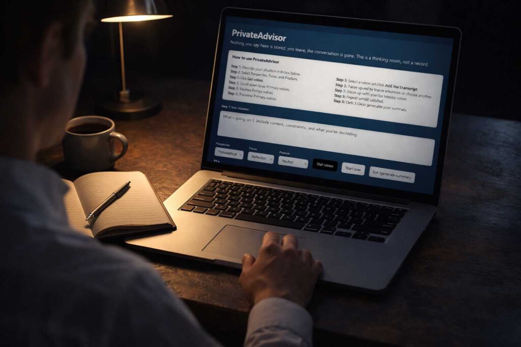 Manu using PrivateAdvisor App