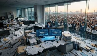 An overwhelming number of resumes for a job opening.