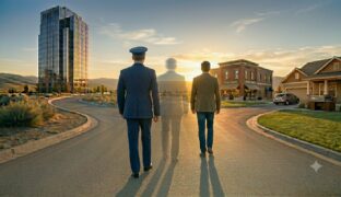 A serviceman transitioning to civilians facing a crossroad