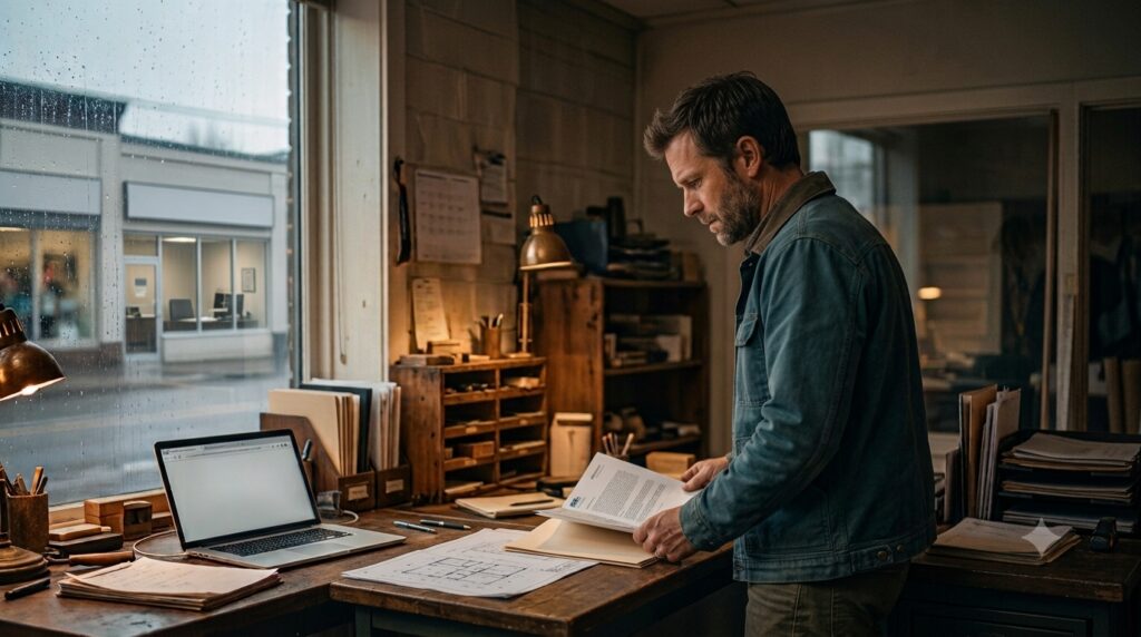 Man doing research