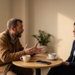 Why Your Personality Might Be Killing Your Business Conversations An introvert and an extrovert during a conversation